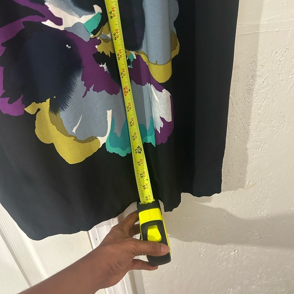 Danny & Nicole Black Dress with Bold Floral Design - Picture 8 of 9